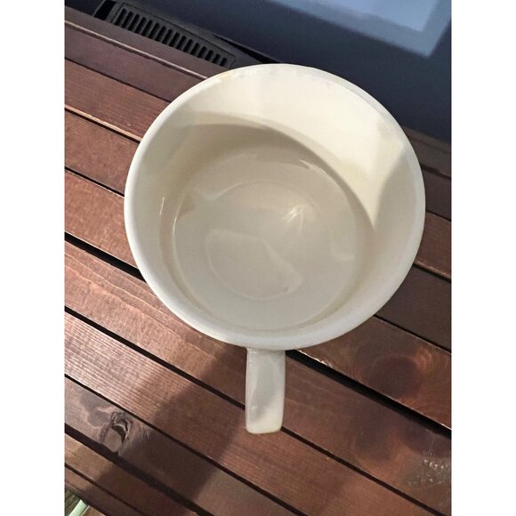 SOUP Beige Stoneware Mug Made In Japan‎ MCM Retro Kitchsy Veggies Dinnerware - Picture 6 of 9